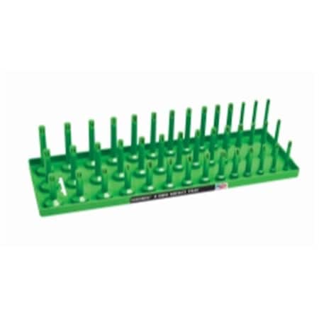 Pinpoint 0.5 in. SAE 3-Row Socket Tray, Green PI2104401